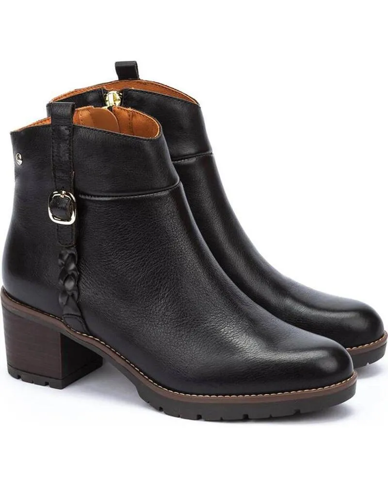 BOTINES DE MUJER PIKOLINOS BOTINES DE TACON W7H8578 NEGRO