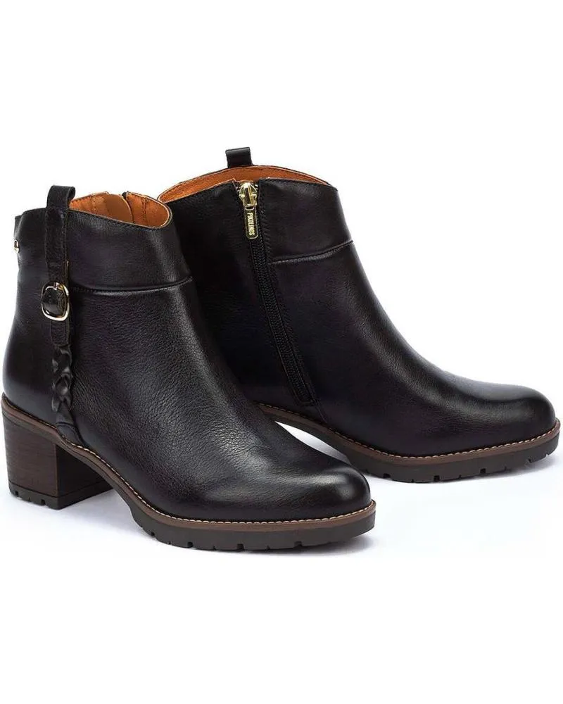 BOTINES DE MUJER PIKOLINOS BOTINES DE TACON W7H8578 NEGRO
