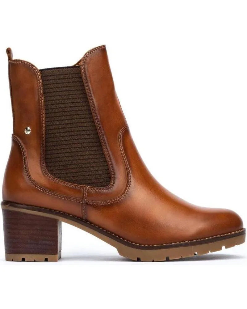 BOTINES DE MUJER PIKOLINOS BOTINES DE TACON W7H8948 CUERO MARRóN