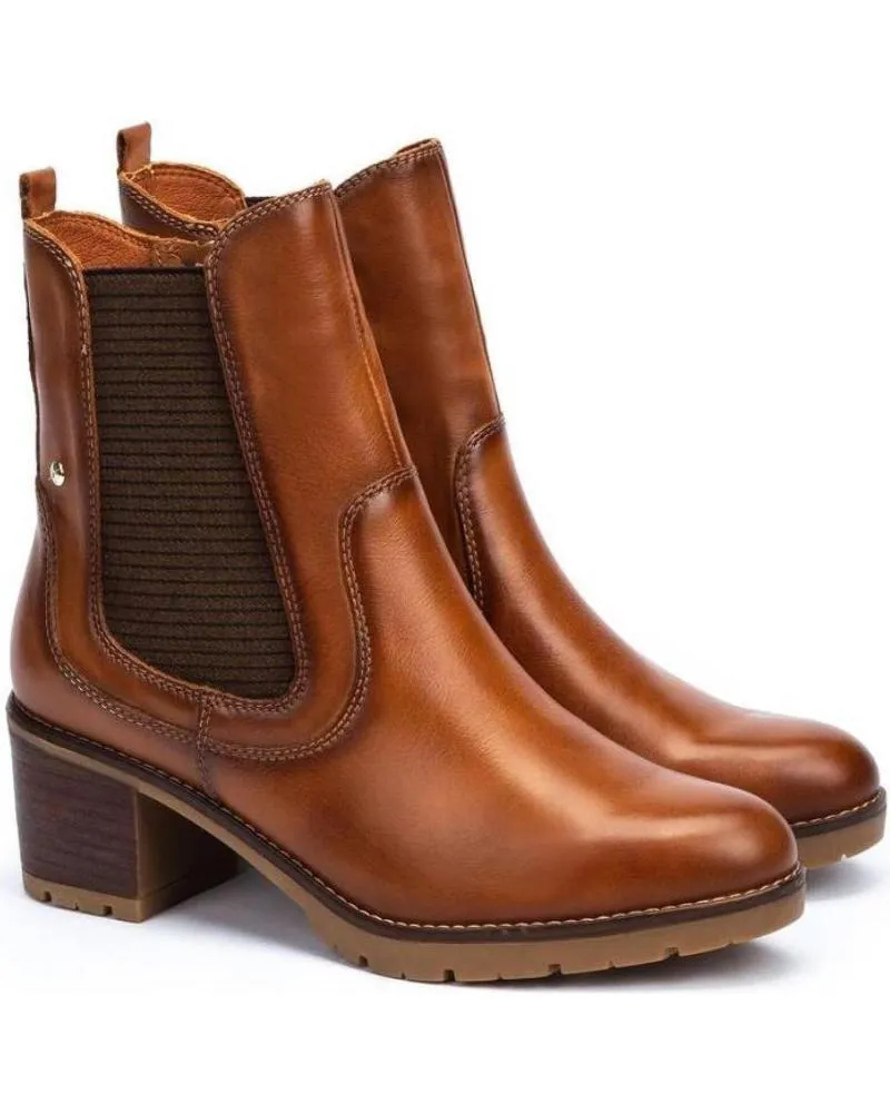 BOTINES DE MUJER PIKOLINOS BOTINES DE TACON W7H8948 CUERO MARRóN