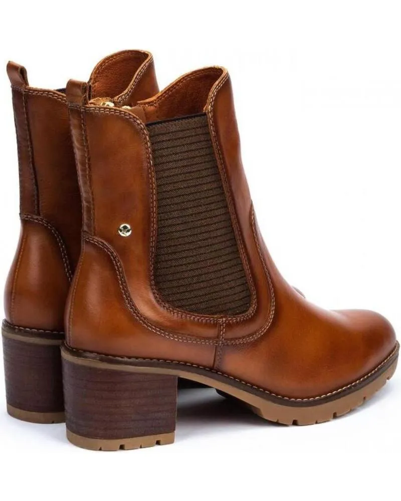 BOTINES DE MUJER PIKOLINOS BOTINES DE TACON W7H8948 CUERO MARRóN