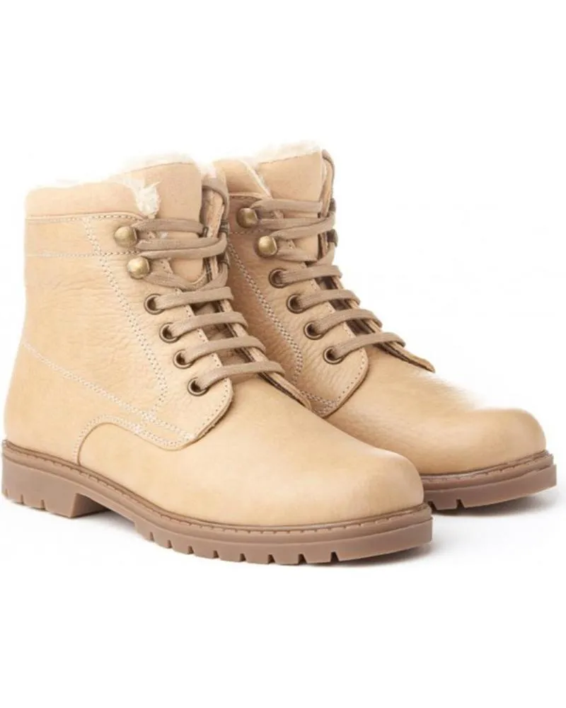 Botines de Mujer y Niña y Niño ANGELITOS BOTIN PIEL 760 ARENA