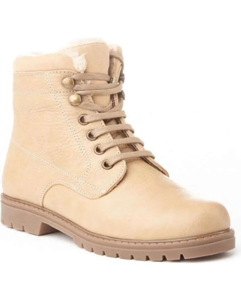 Botines de Mujer y Niña y Niño ANGELITOS BOTIN PIEL 760 ARENA