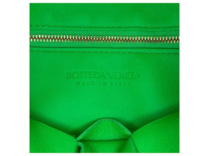 Bottega Veneta Bandolera de napa verde Intrecciato con flecos 