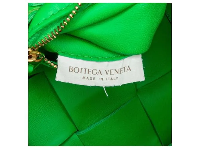 Bottega Veneta Bandolera de napa verde Intrecciato con flecos 
