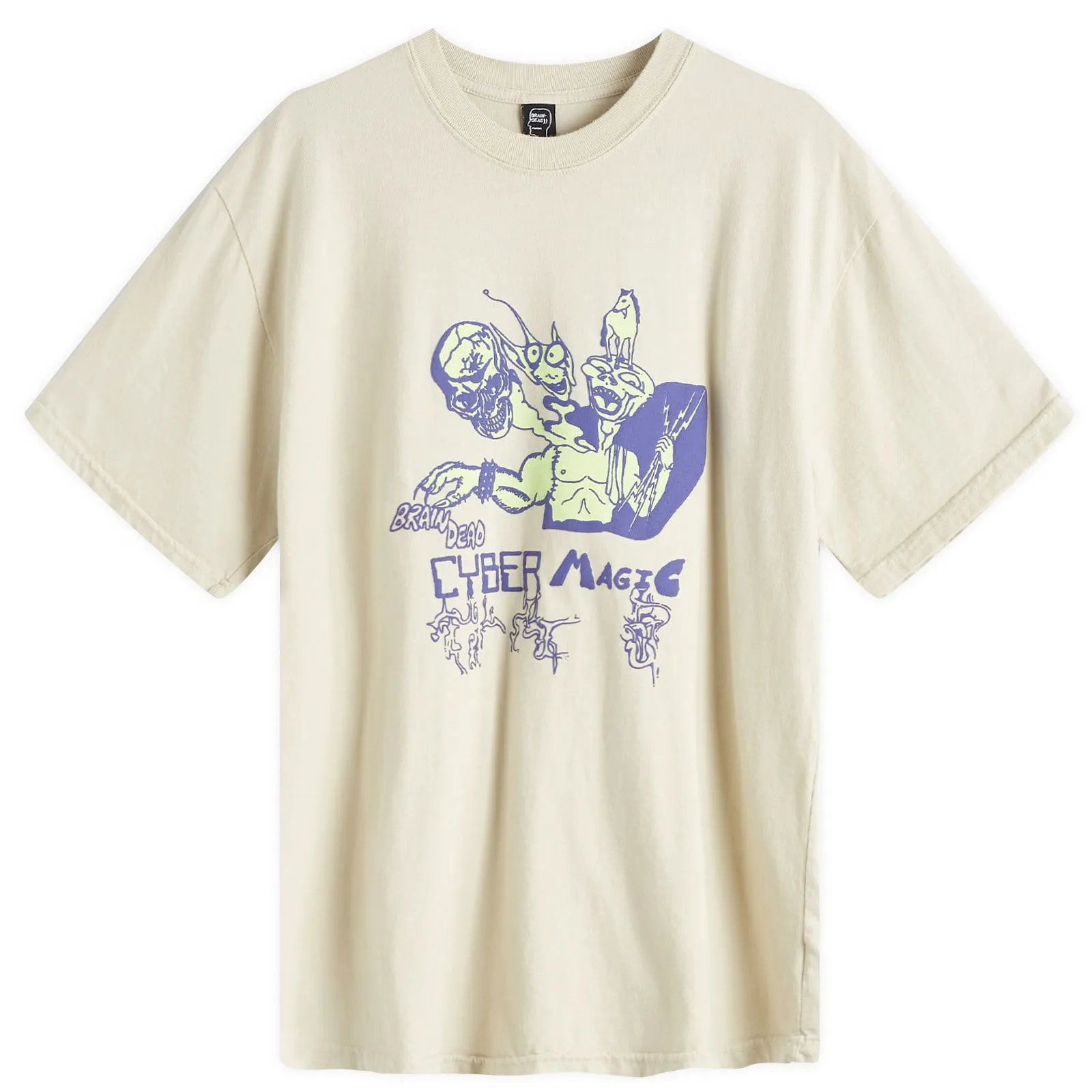BRAIN DEAD CYBER MAGIC GRAPHIC PRINT TSHIRT