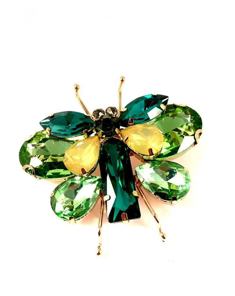 BROCHES ORIGINALES Y ELEGANTES DE MARIPOSA COLOR VERDE