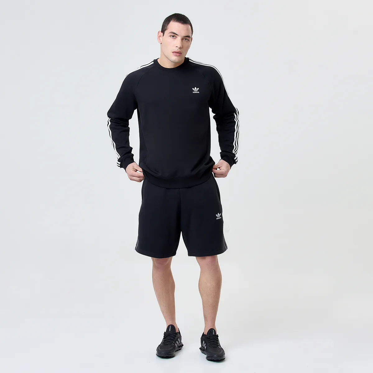 Buzo adidas 3 Tiras Crew Hombre