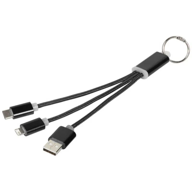 Cable de carga 3 en 1 con llavero 'Metal'