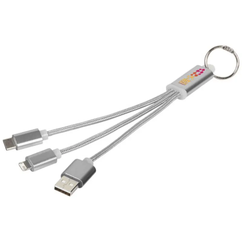 Cable de carga 3 en 1 con llavero 'Metal'