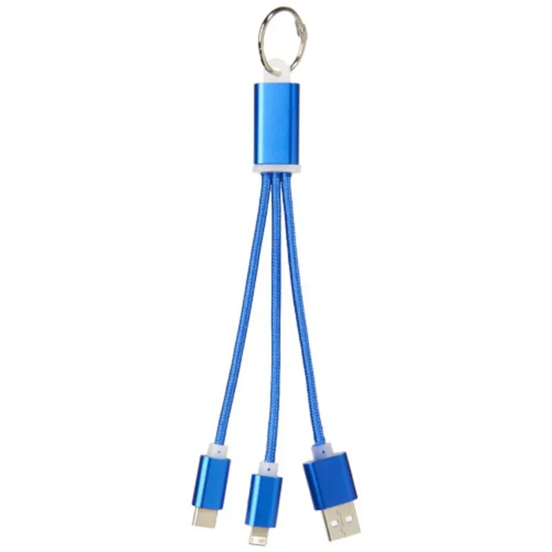 Cable de carga 3 en 1 con llavero 'Metal'