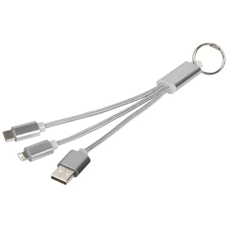 Cable de carga 3 en 1 con llavero 'Metal'