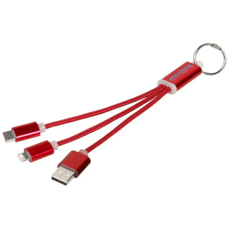 Cable de carga 3 en 1 con llavero 'Metal'