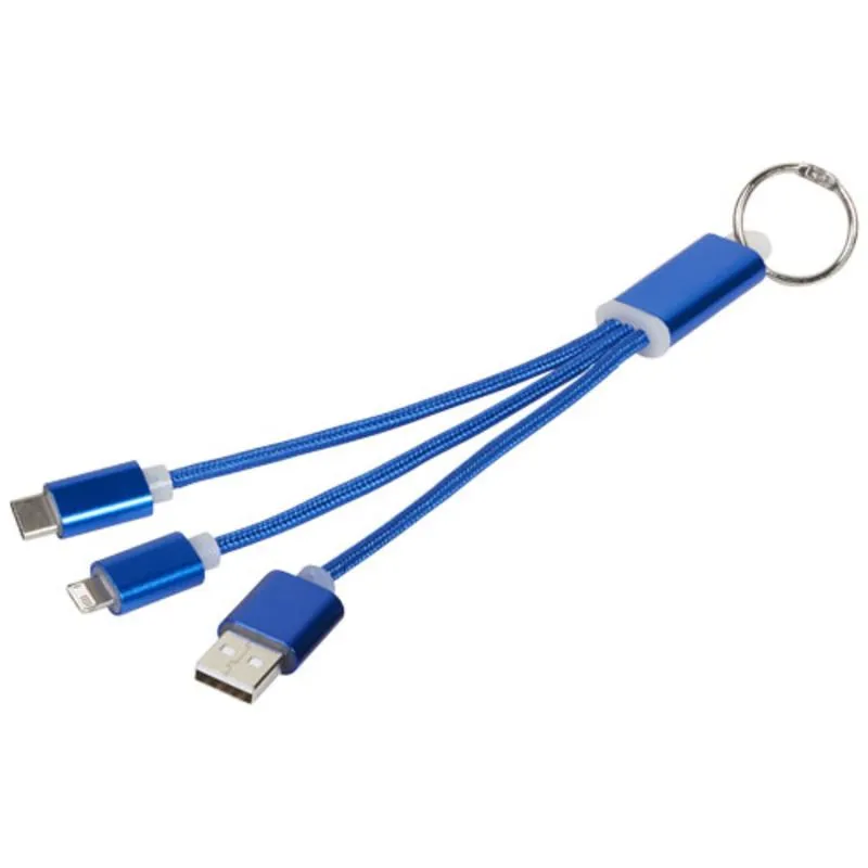 Cable de carga 3 en 1 con llavero 'Metal'