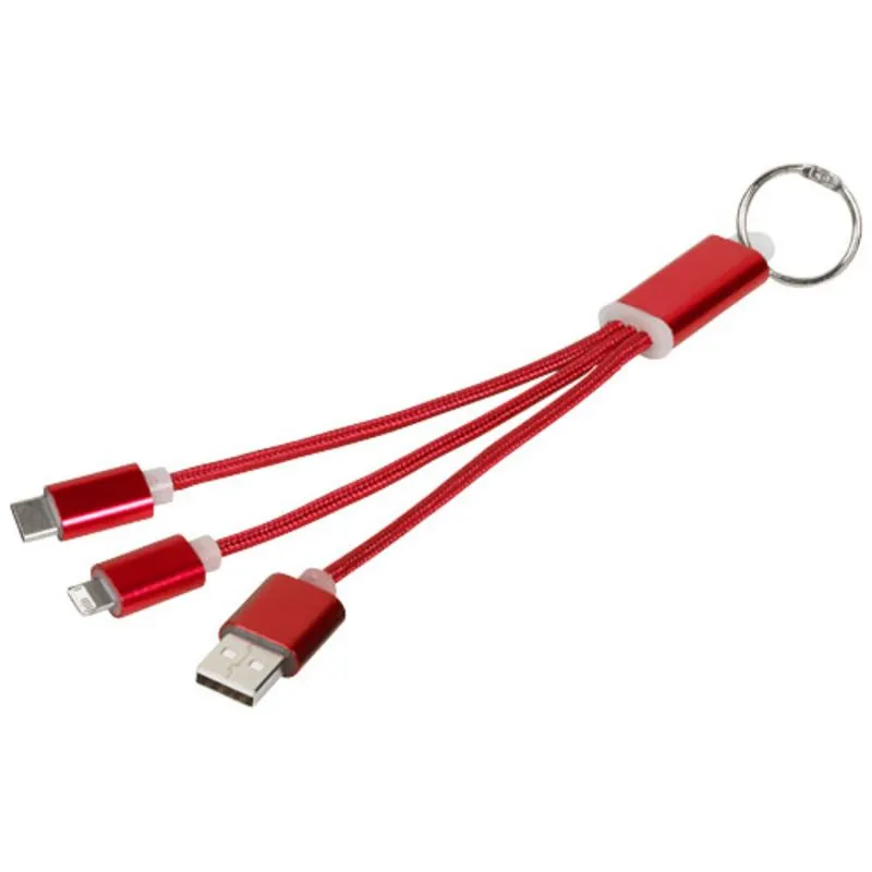 Cable de carga 3 en 1 con llavero 'Metal'