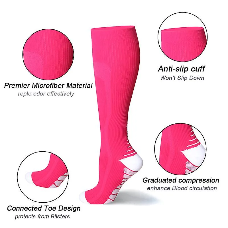 Calcetines de compresión Premium Elegantes medias transpirables antifricción para correr Deportes Senderismo Nuevo