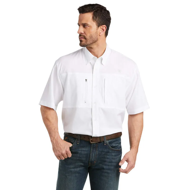 Camisa Ariat TEK traspirable para caballero color blanco