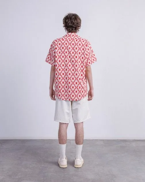 Camisa de manga corta de tela de rizo en algodón OAS White Machu Blanco