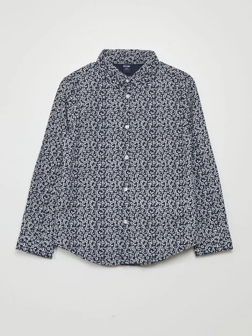CAMISA DE POPELINA  AZUL