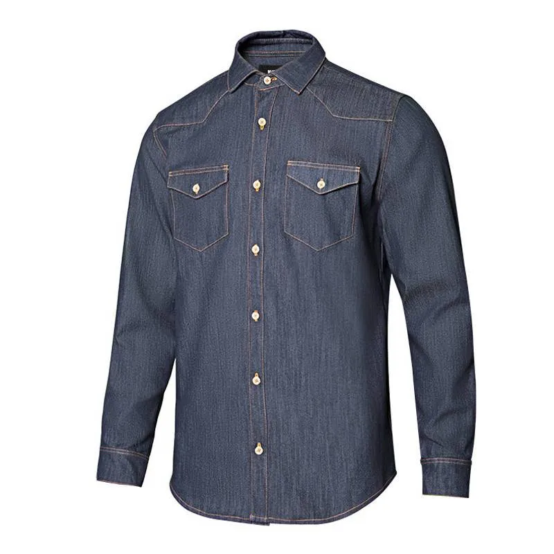 Camisa Strech tejido vaquero manga larga
