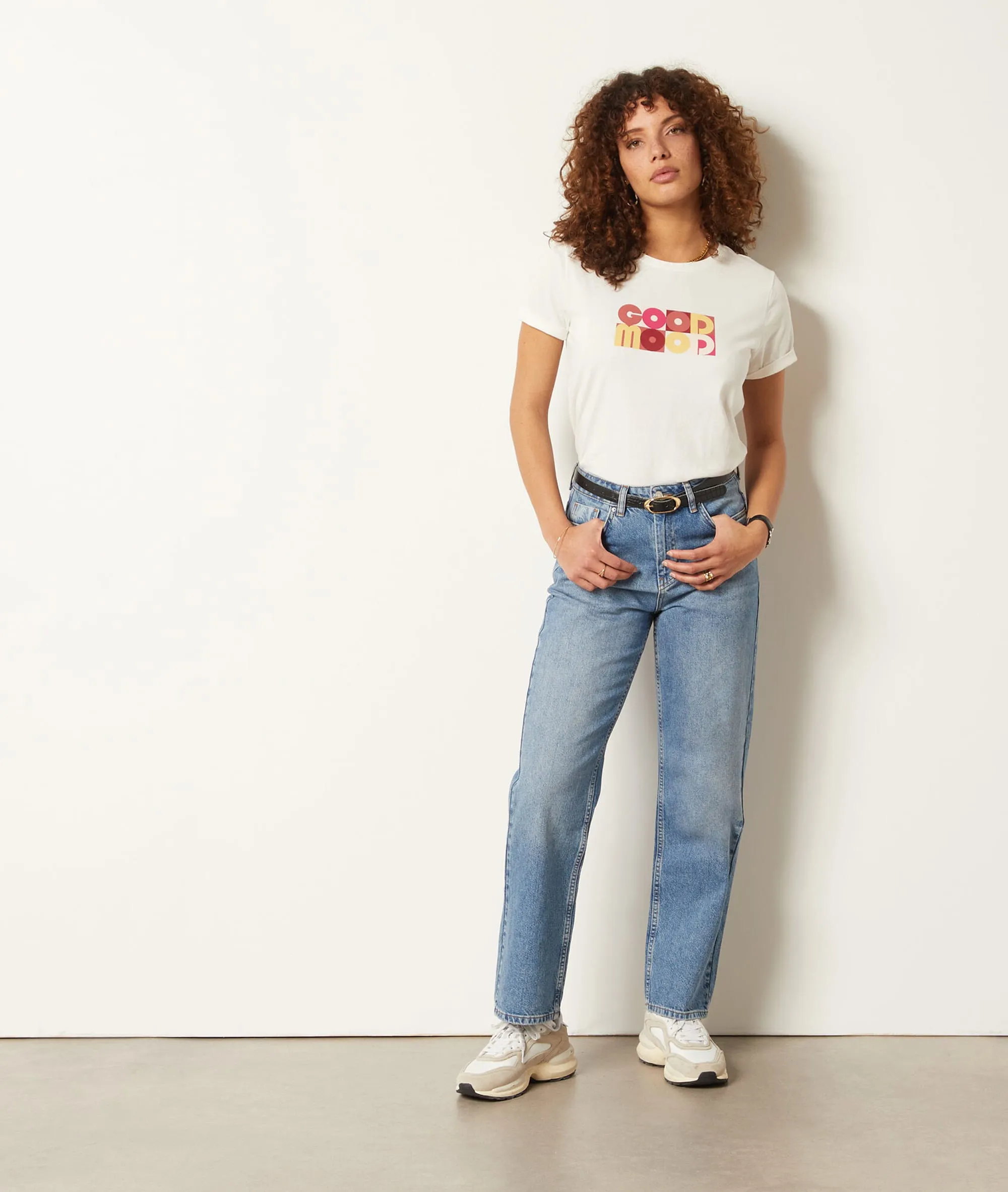 CAMISETA ALGODóN CON MENSAJE PAMINIA ECRU  ETAM