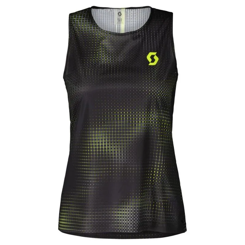 Camiseta de tirantes trail running Scott Tank RC Run (Black Yellow) Mujer