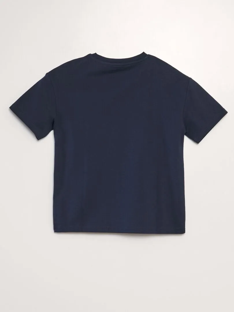 CAMISETA LISA DE PUNTO GRUESO  TOUGH COTTON¿  AZUL
