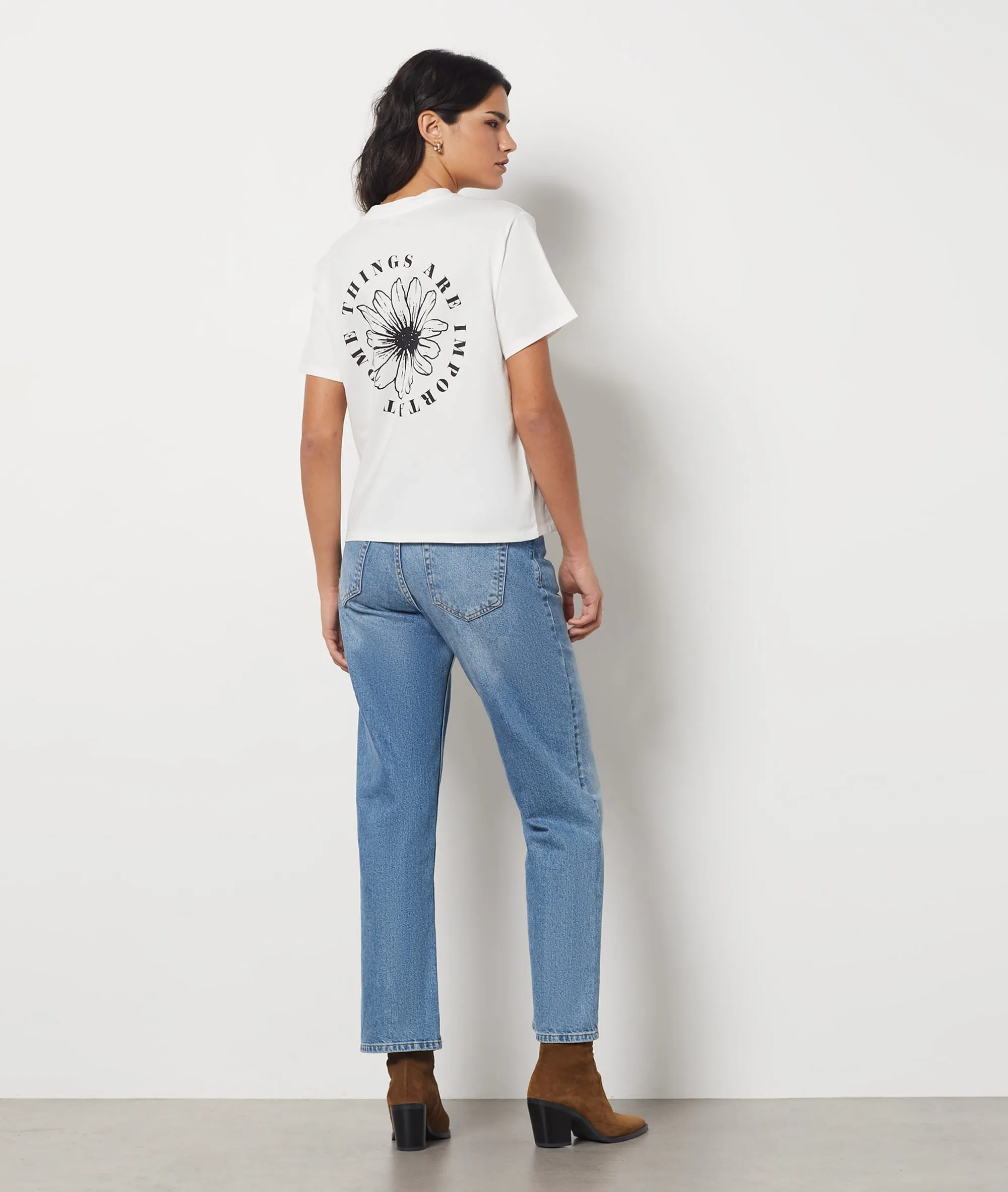 CAMISETA MENSAJE OPTIMISTA RIVIERA ECRU  ETAM