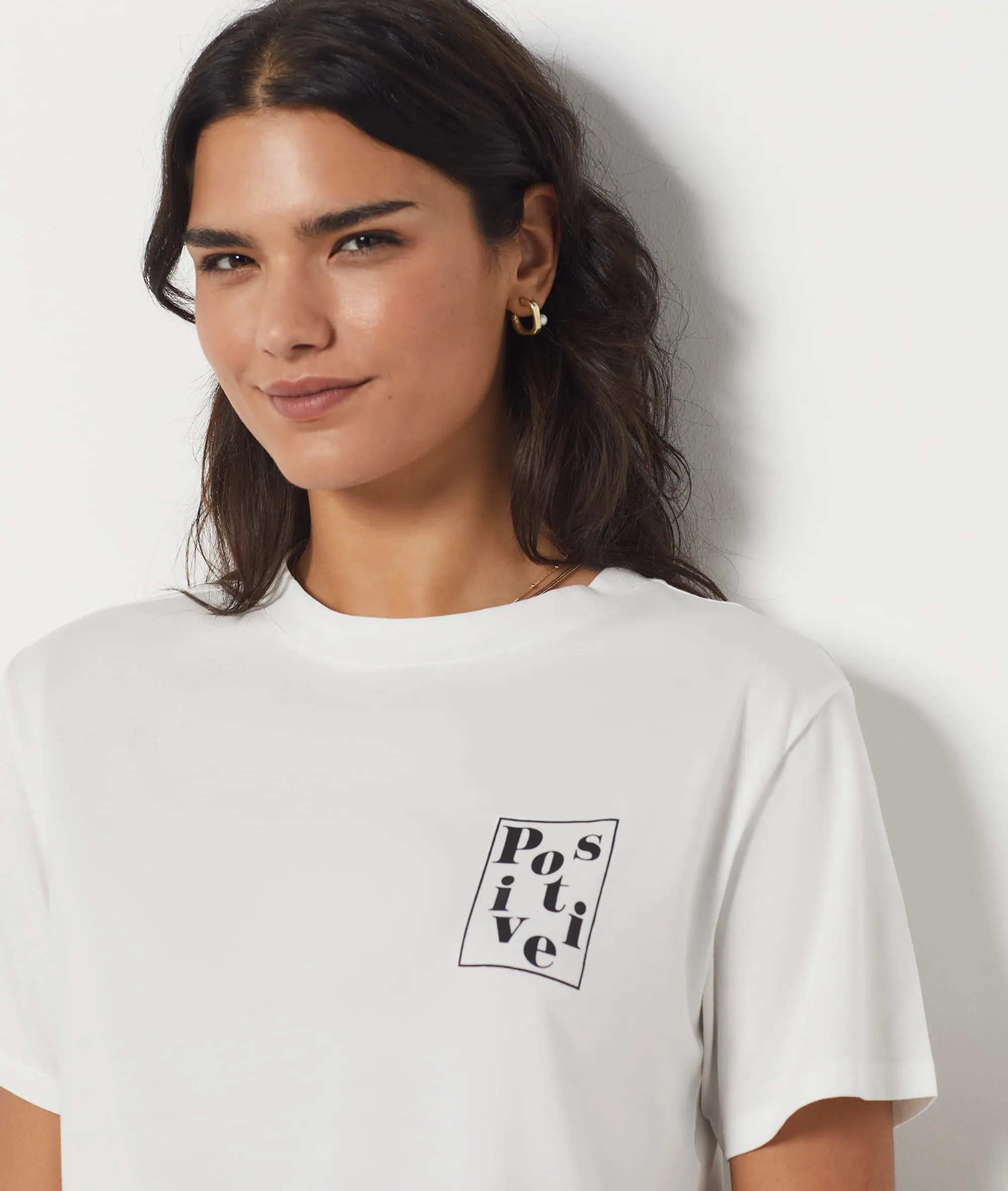 CAMISETA MENSAJE OPTIMISTA RIVIERA ECRU  ETAM