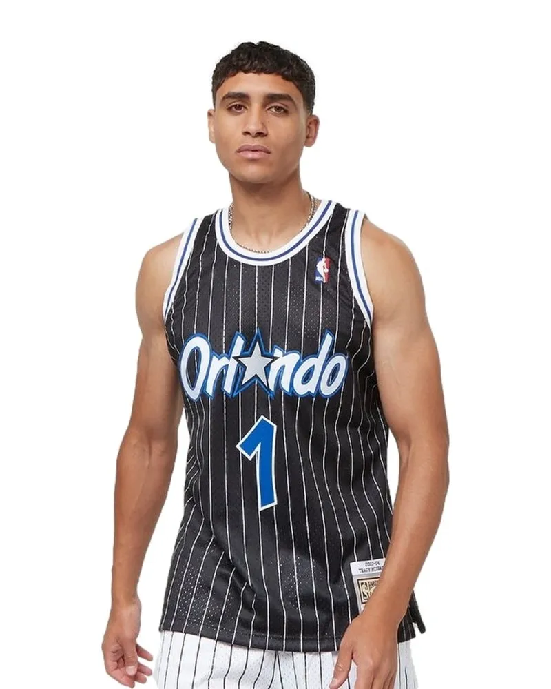 Camiseta mitchell & ness royal tmc grady orlando magic swingman jersey