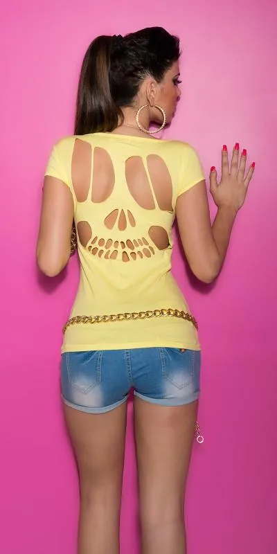Camiseta mujer amarilla con mensaje