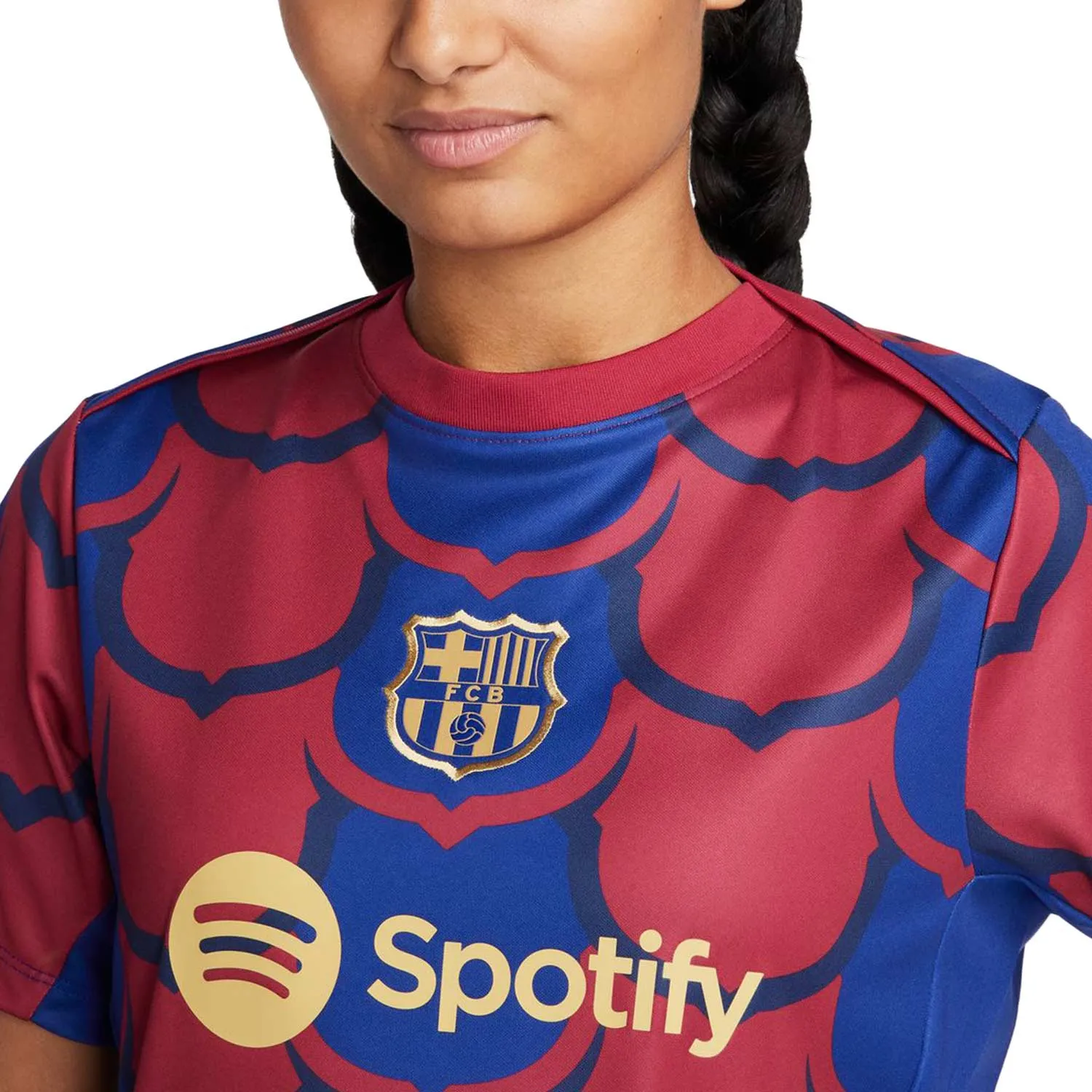 CAMISETA NIKE BARCELONA PREMATCH MUJER DRIFIT ACAD
