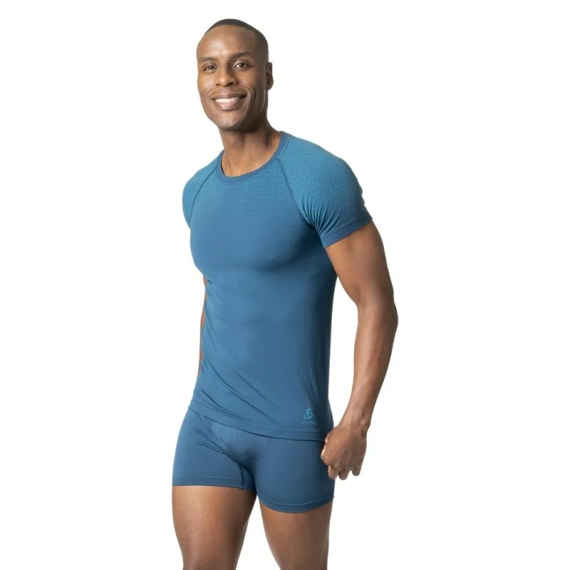 CAMISETA ODLO PERFORMANCE LIGHT ECO (AZUL WING TEAL  AZUL SAXONY) HOMBRE