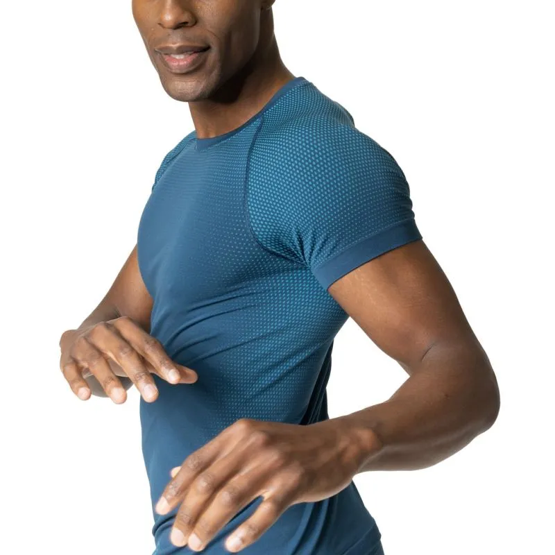 CAMISETA ODLO PERFORMANCE LIGHT ECO (AZUL WING TEAL  AZUL SAXONY) HOMBRE