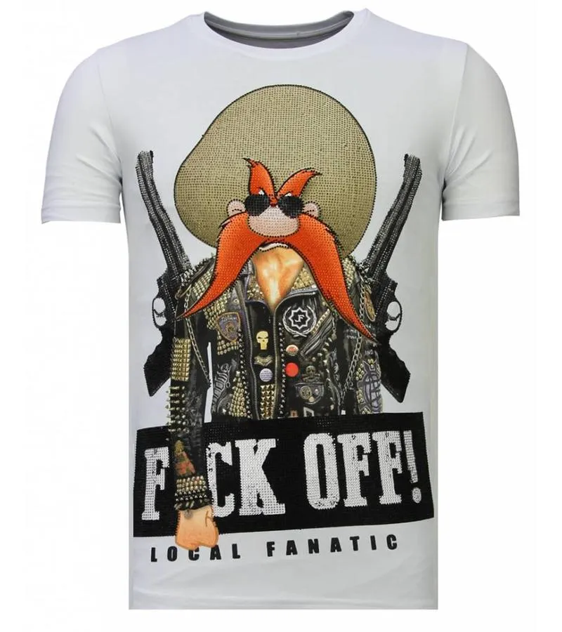 CAMISETAS  BANDIT CHIEF  RHINESTONE CAMISETAS   BLANCO