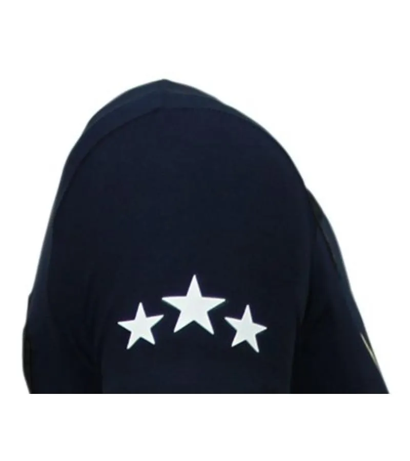 CAMISETAS  FREEDOM FIGHTER RHINESTONE CAMISETAS PERSONALIZADAS  AZUL