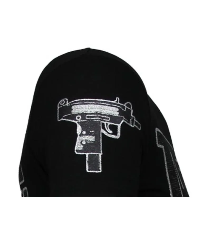 CAMISETAS  TERROR PANDA  RHINESTONE CAMISETAS   NEGRO