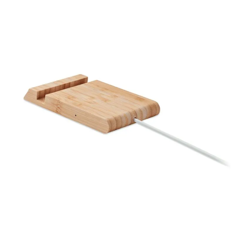 Cargador inalámbrico de bambú personalizado 10W Odos