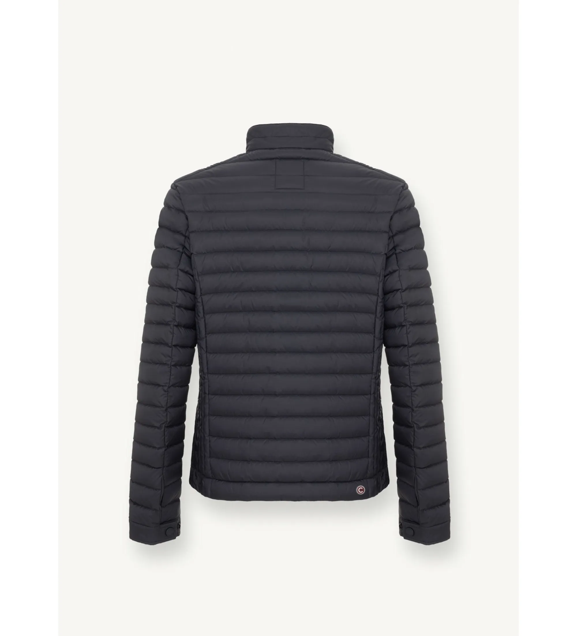 Chaqueta biker de plumas marino
