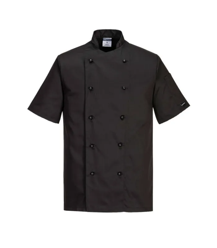 Chaqueta de chef Kent ambientes calurosos manga corta 10 botones PORTWEST C734