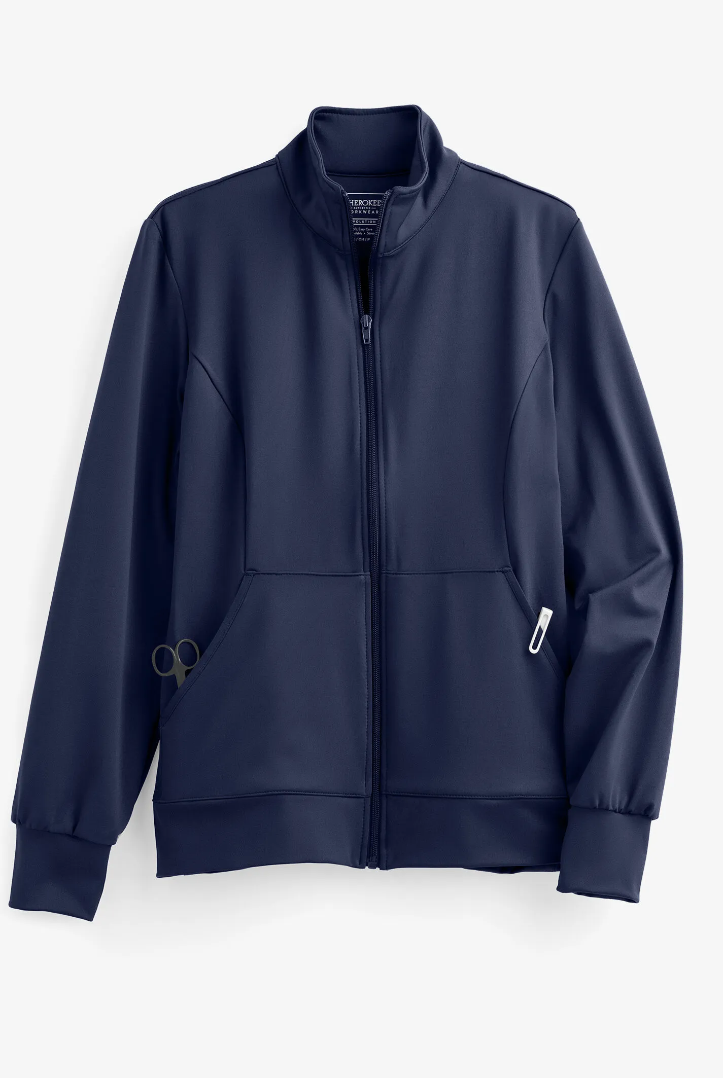 Chaqueta médica Cherokee Workwear Revolution con vellón y 3 bolsillos para mujer