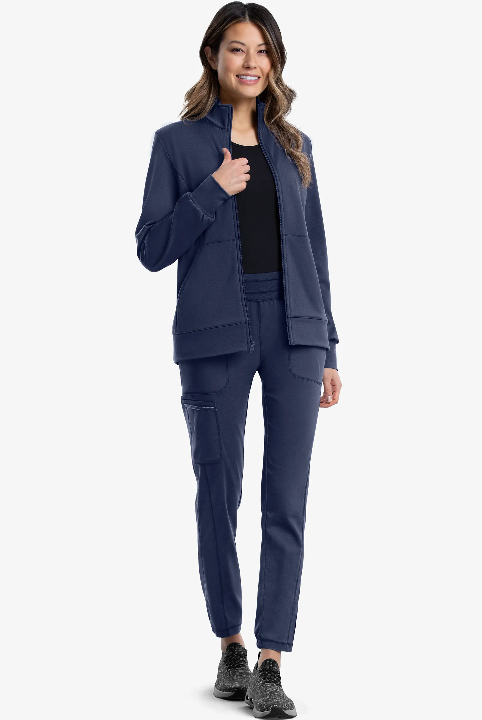 Chaqueta médica Cherokee Workwear Revolution con vellón y 3 bolsillos para mujer