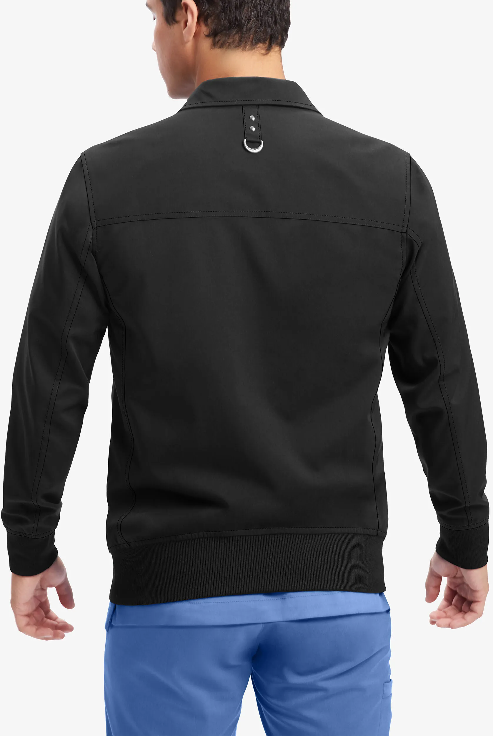 Chaqueta médica Healing Hands Scrubs Purple Label Jonathan estilo aviadora con 6 bolsillos para hombre