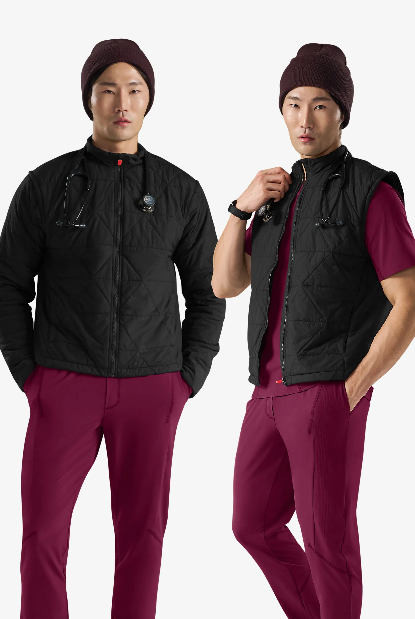 Chaqueta médica Infinity GNR8 STRETCH con cremallera y 2 bolsillos para hombre