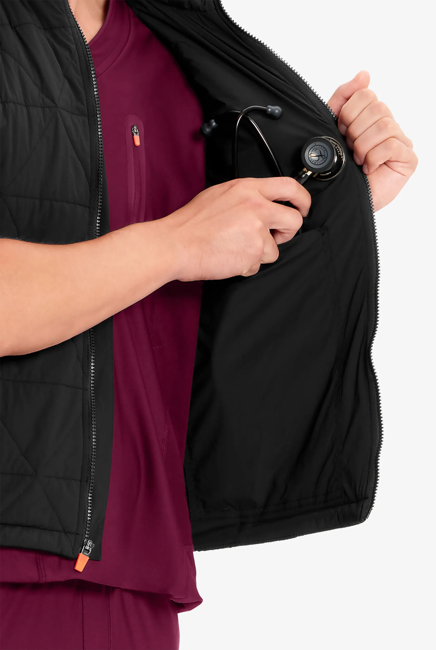 Chaqueta médica Infinity GNR8 STRETCH con cremallera y 2 bolsillos para hombre