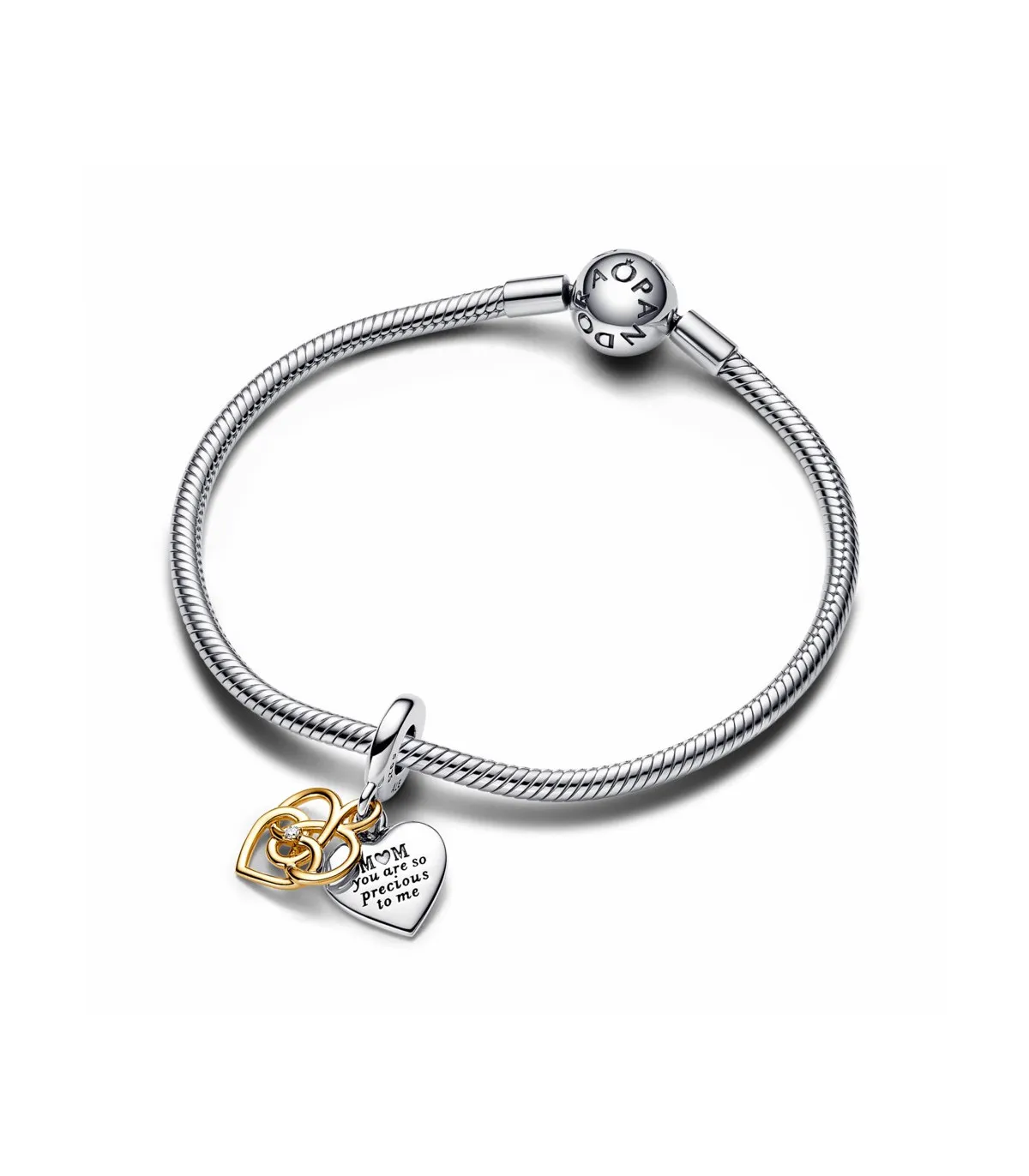 CHARMS PANDORA COLGANTES DOBLES CON DIAMANTES CULTIVADOS  763237C01