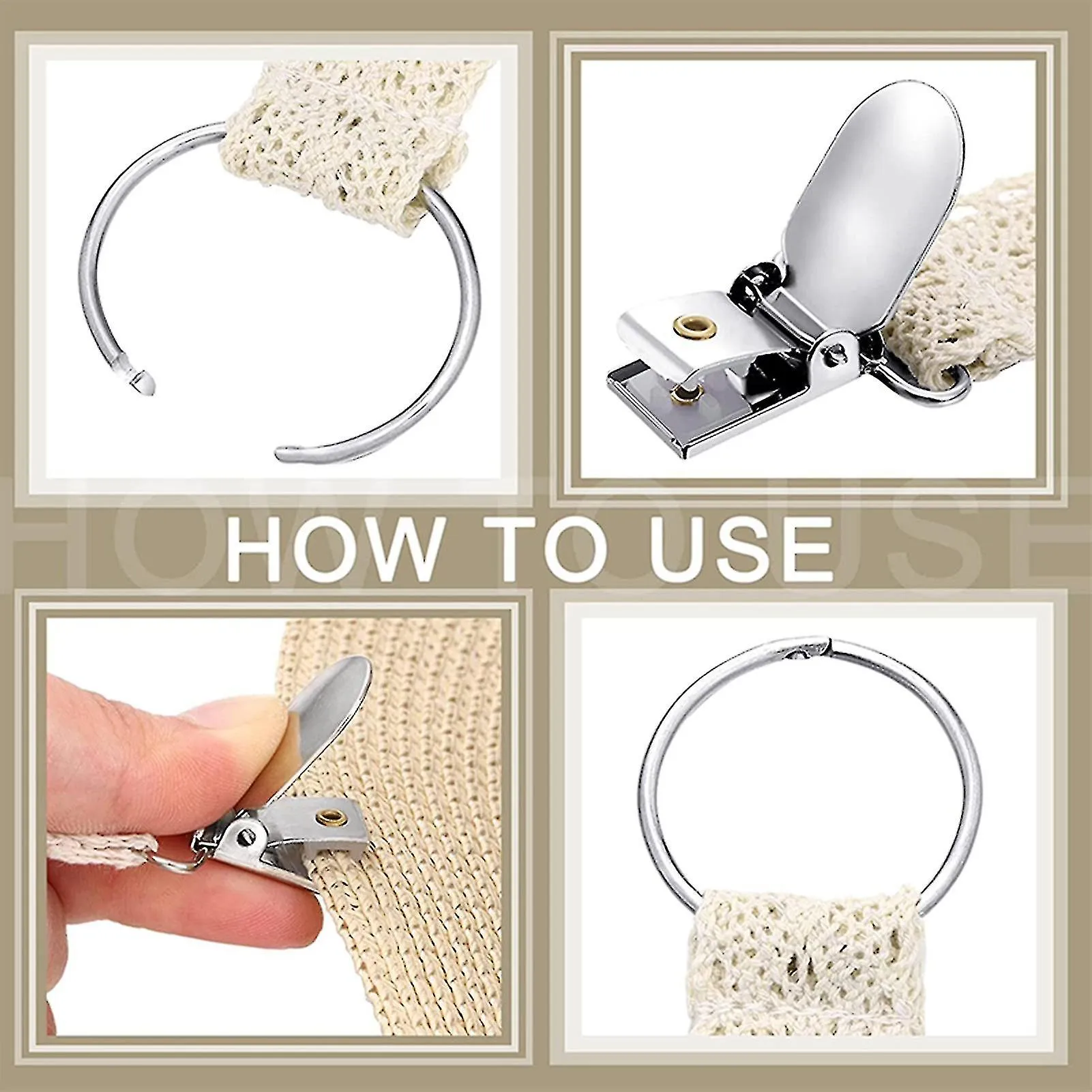 Clip de sombrero de encaje Bolsa portátil Clip Hat Holder para mochila de bolso de viaje