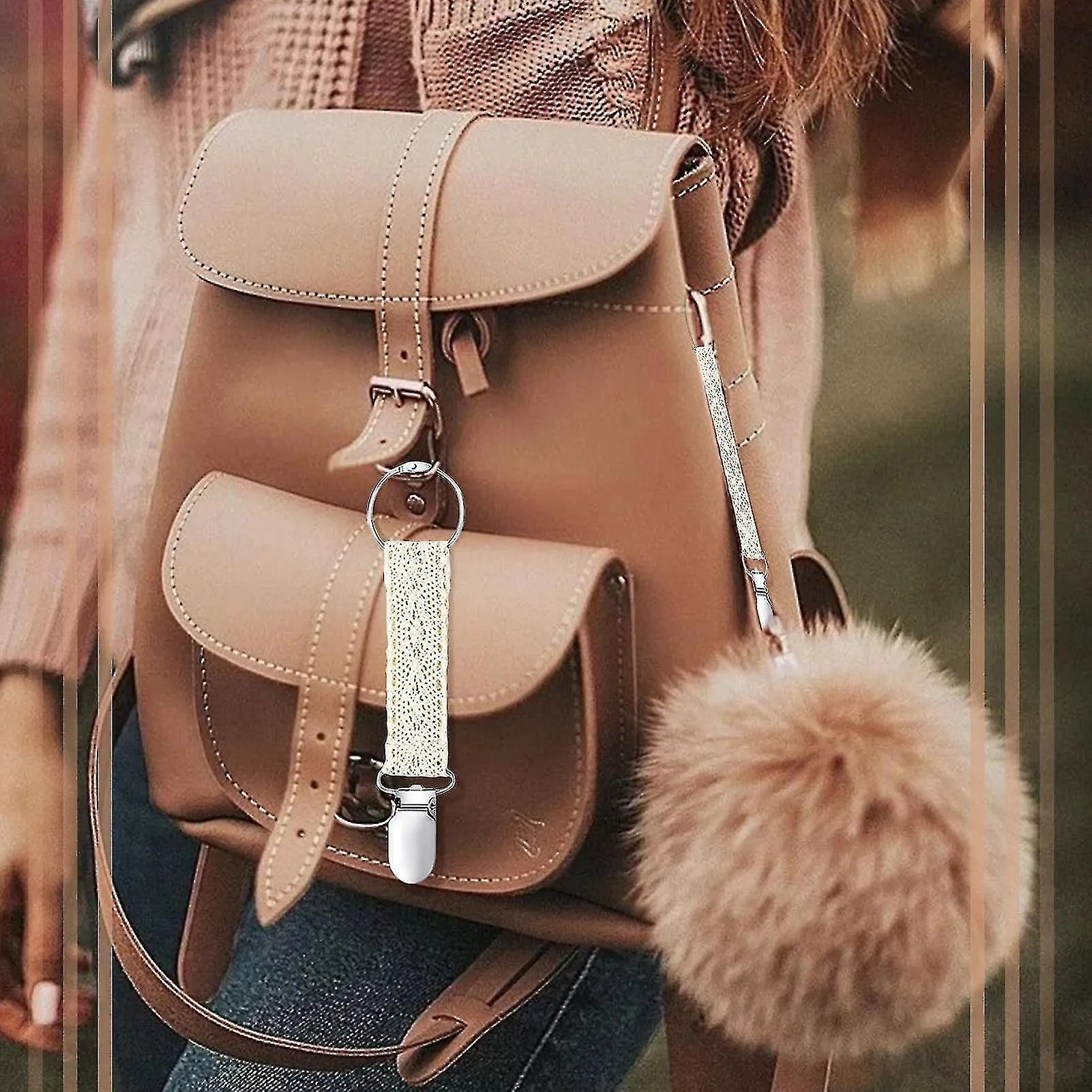 Clip de sombrero de encaje Bolsa portátil Clip Hat Holder para mochila de bolso de viaje