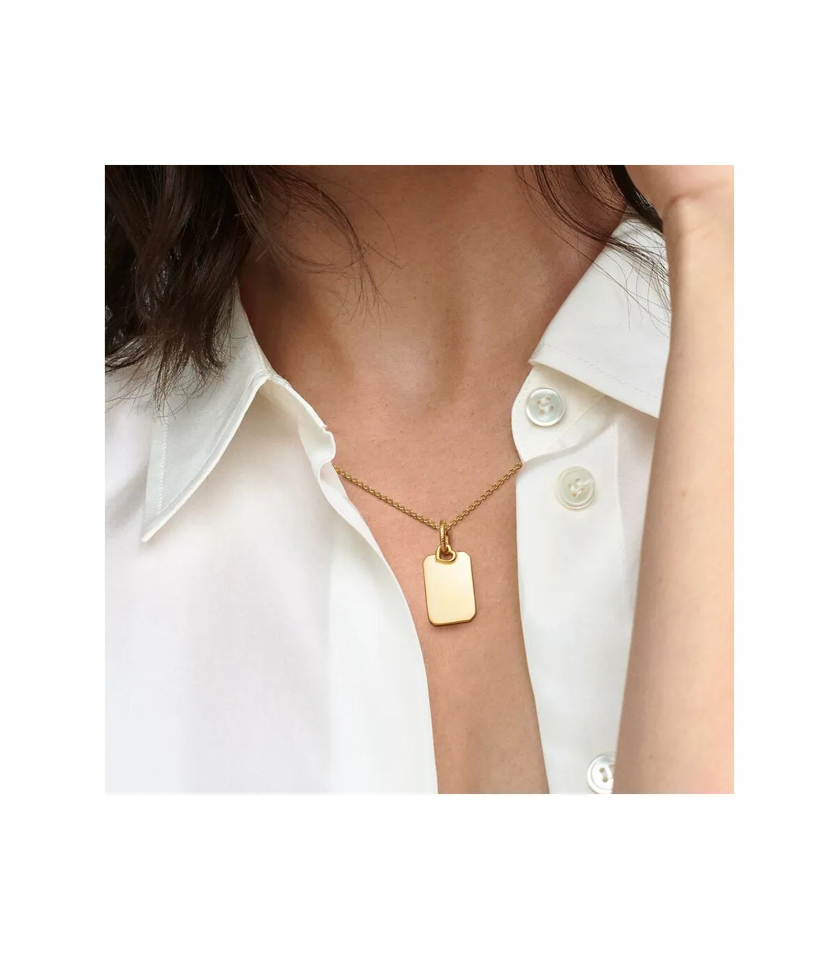 COLGANTE PANDORA SHINE ETIQUETA RECTANGULAR GRABABLE  368611C00