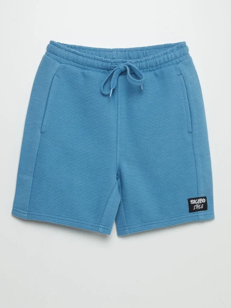 CONJUNTO DE PUNTO TEXTURIZADO  2 PIEZAS  AZUL